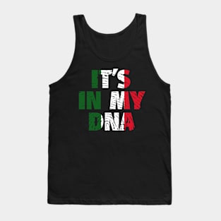 Its In My DNA Italy Flag In Fingerprint Tank Top